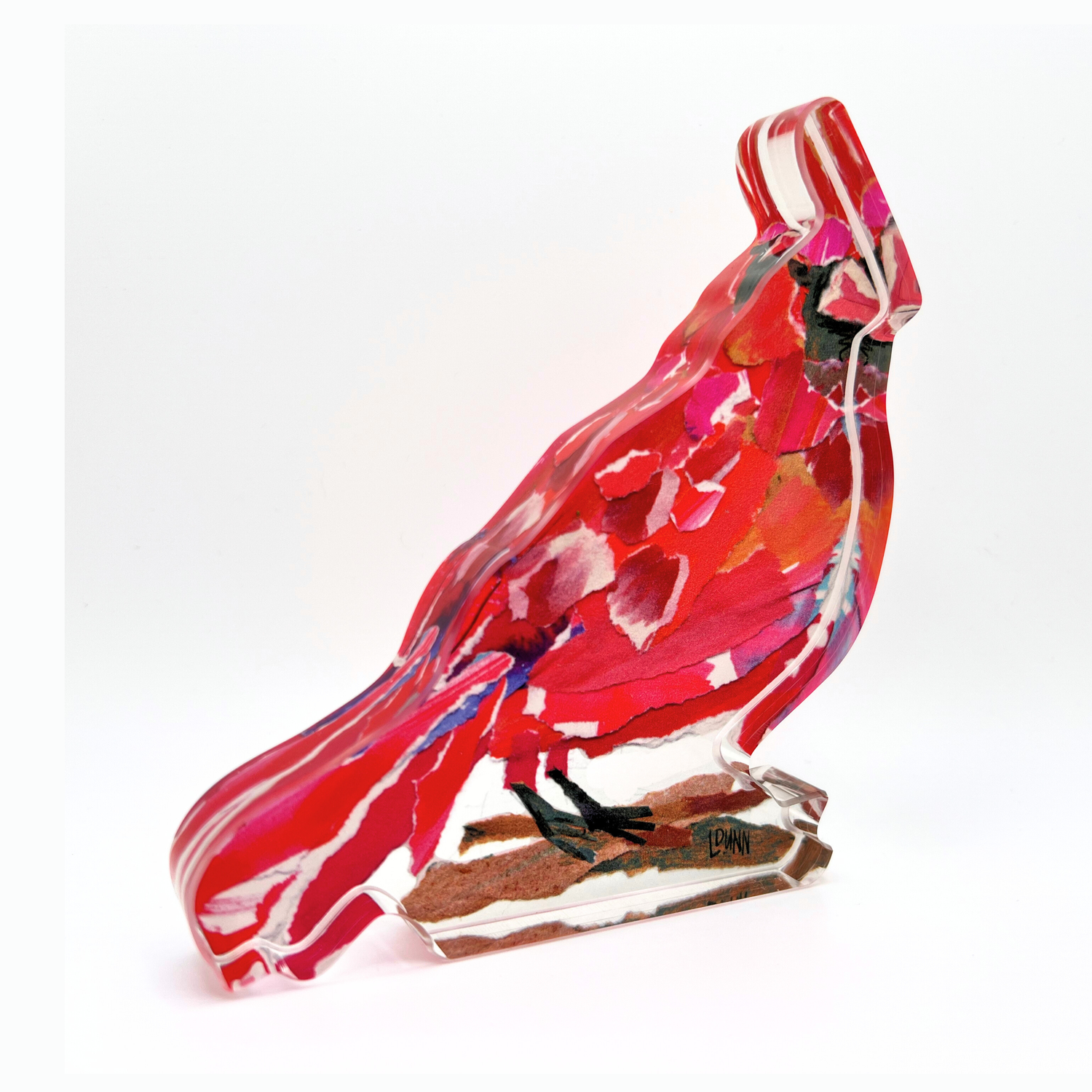 Visiting Cardinal Acrylic Block