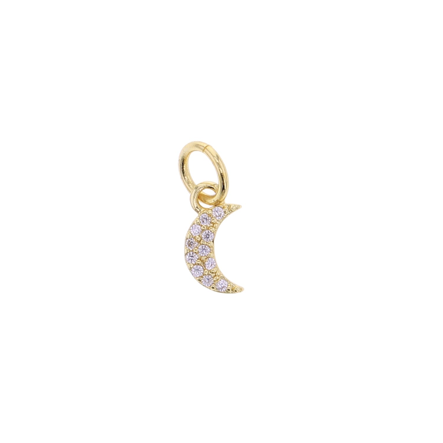 CZ Crescent Moon Charm