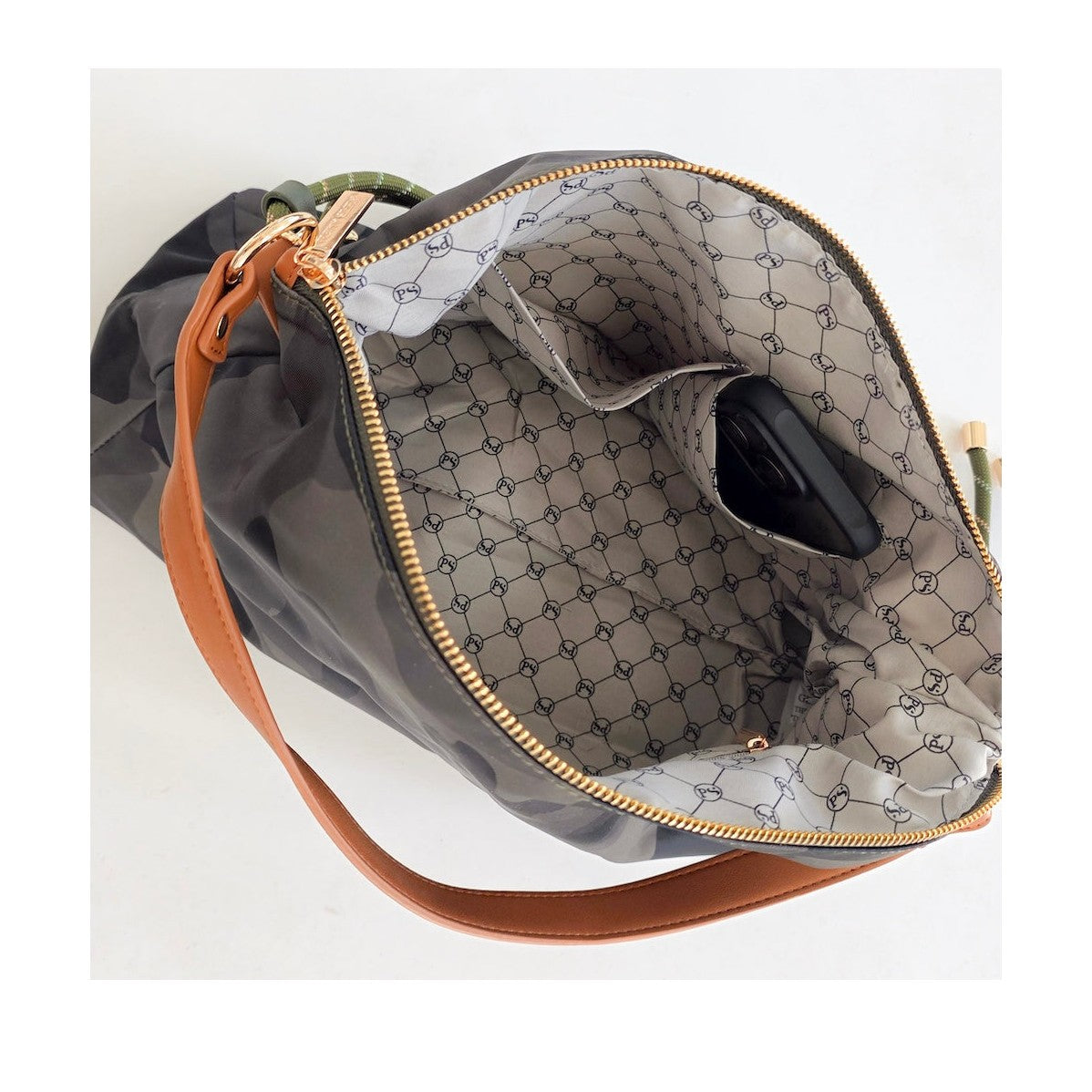 Camo - Nikki Nylon Slouchy Shoulder Bag