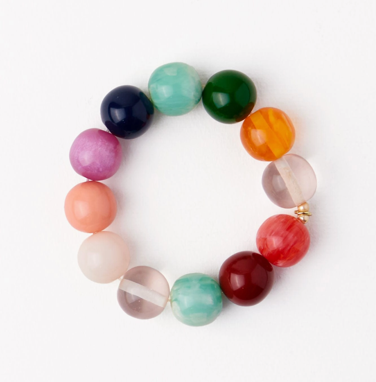 Cece Large Resin Bead Bracelet Multi