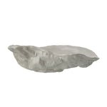 Oyster shell shaped ceramic decorative bowl in matte grey