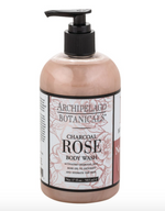 Archipelago Botanicals Charcoal Rose body wash in a pump bottle