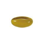 Glazed ceramic decorative bowl in a vibrant mustard yellow with a smooth glossy finish and an asymmetric organic shape