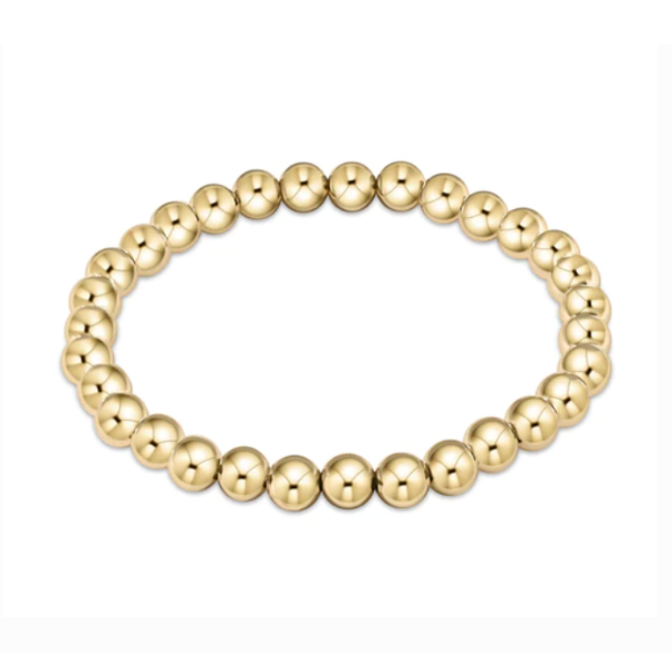 Gold beaded stretch bracelet