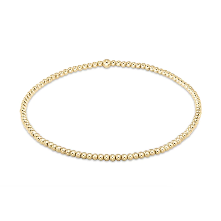 Gold beaded stretch bracelet