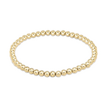 Gold beaded stretch bracelet