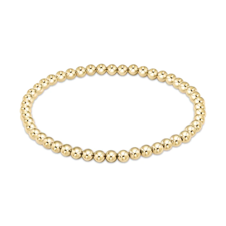 Gold beaded stretch bracelet