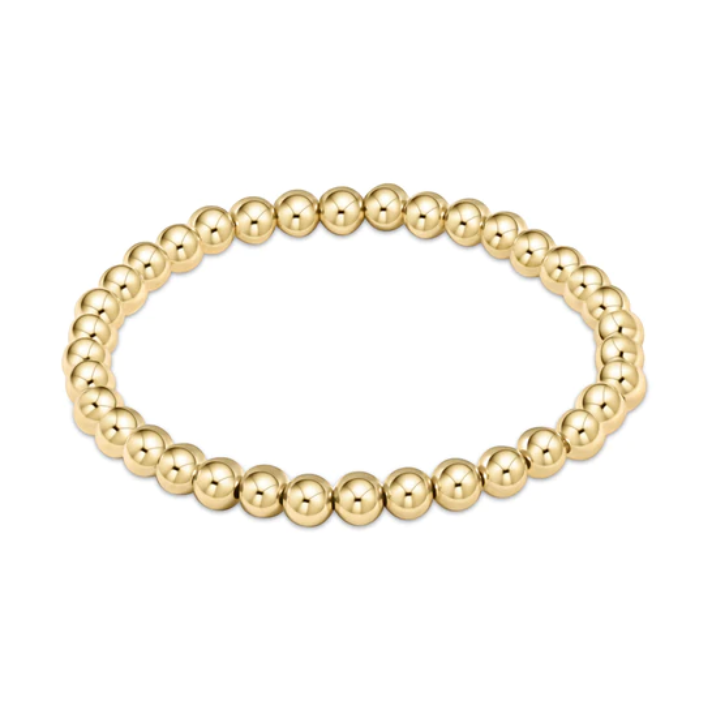 Gold beaded stretch bracelet