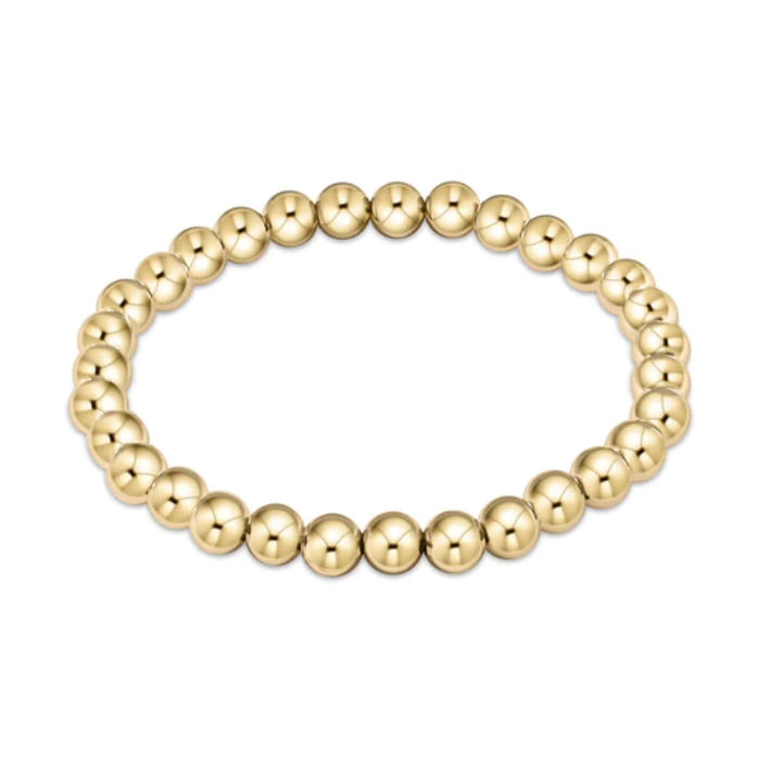 Gold beaded stretch bracelet