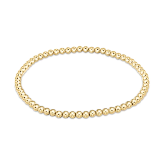 Gold beaded stretch bracelet