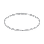 Silver beaded stretch bracelet