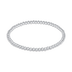 Silver beaded stretch bracelet