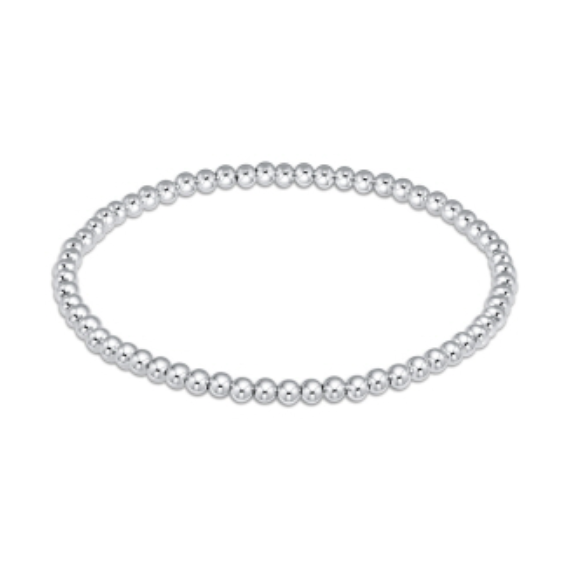 Silver beaded stretch bracelet