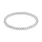 Silver beaded stretch bracelet