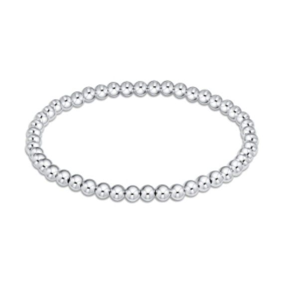Silver beaded stretch bracelet