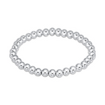 Silver beaded stretch bracelet