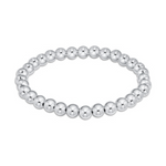 Silver beaded stretch bracelet