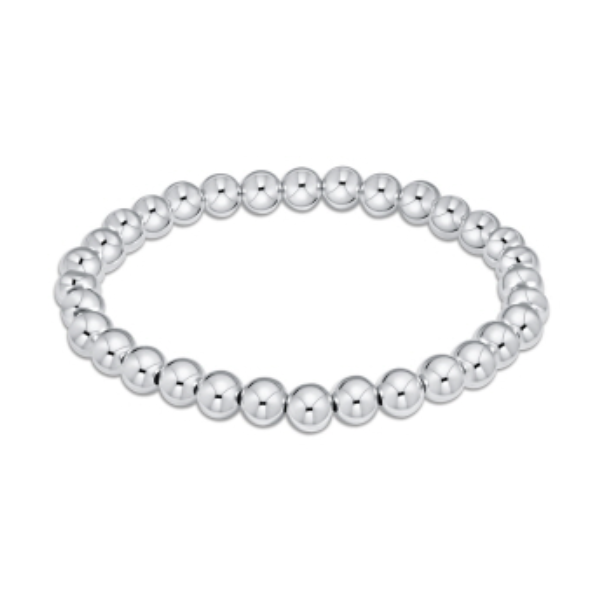 Silver beaded stretch bracelet