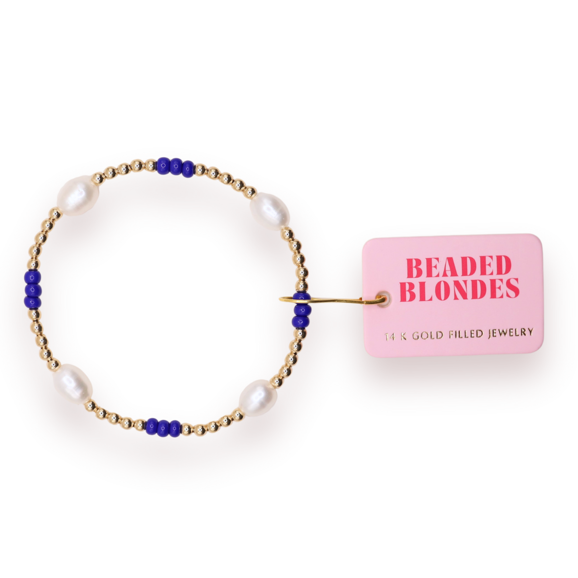 Cobalt Blue Pearl Poppi Bracelet (FINAL SALE)