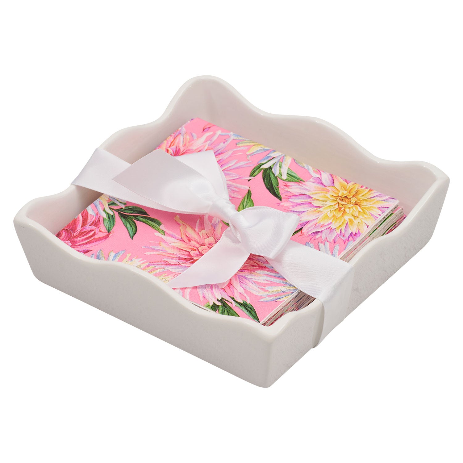 Cocktail Napkin Tray Set - Dahlia