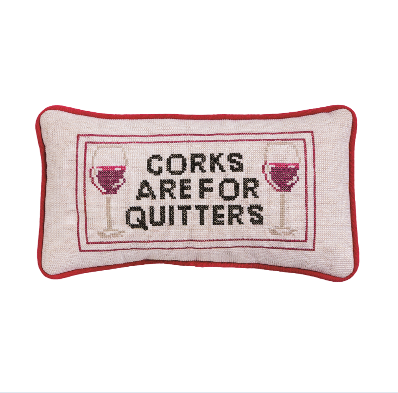 Corks Mini Needlepoint Pillows