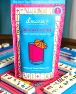 Dragon Fire craft cocktail slush mix pouch on a mahjong board