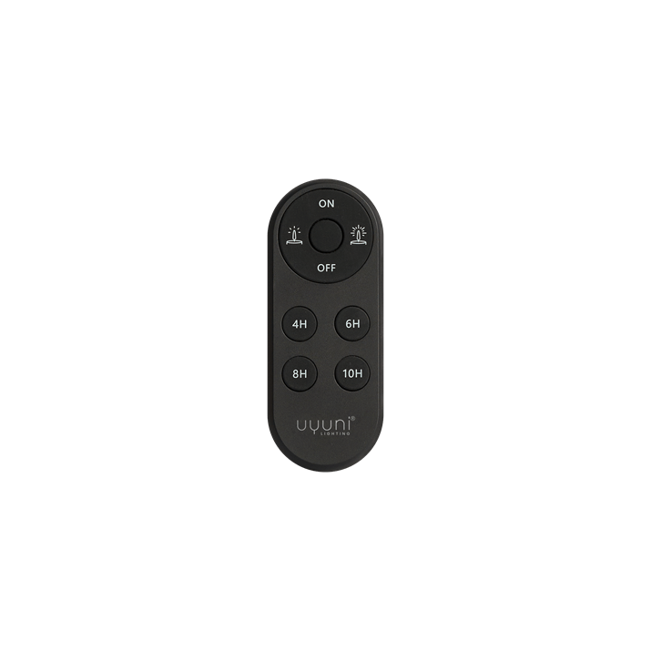 Black Uyuni Lighting remote control with on off and timer buttons