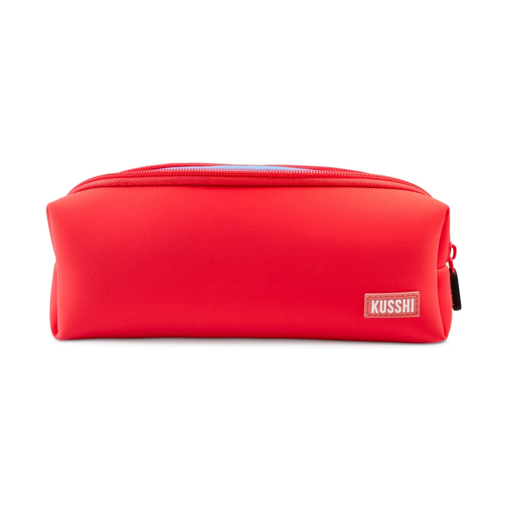 Essentials Pouch - Coral Red/ Periwinkle