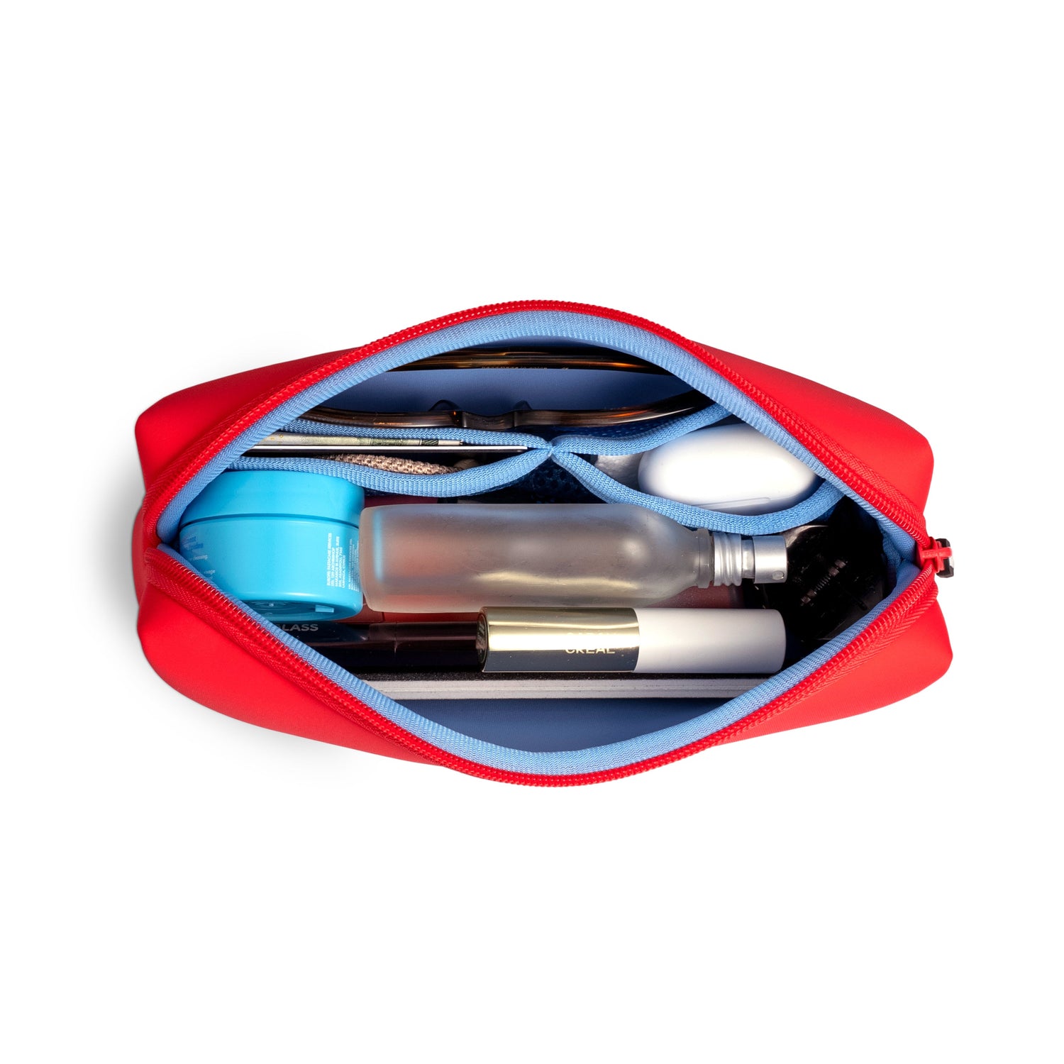 Essentials Pouch - Coral Red/ Periwinkle