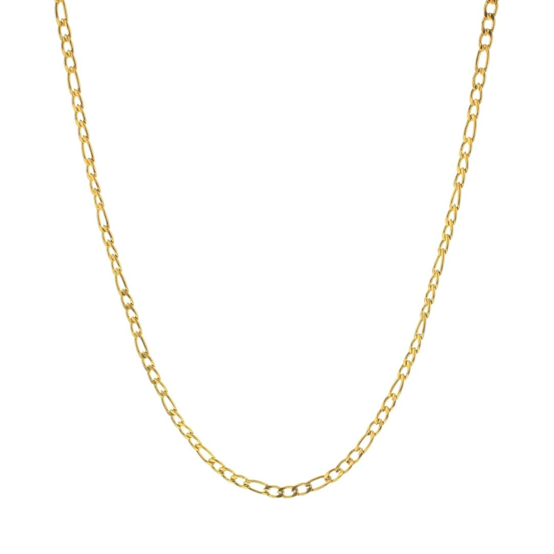 Gold figaro chain necklace