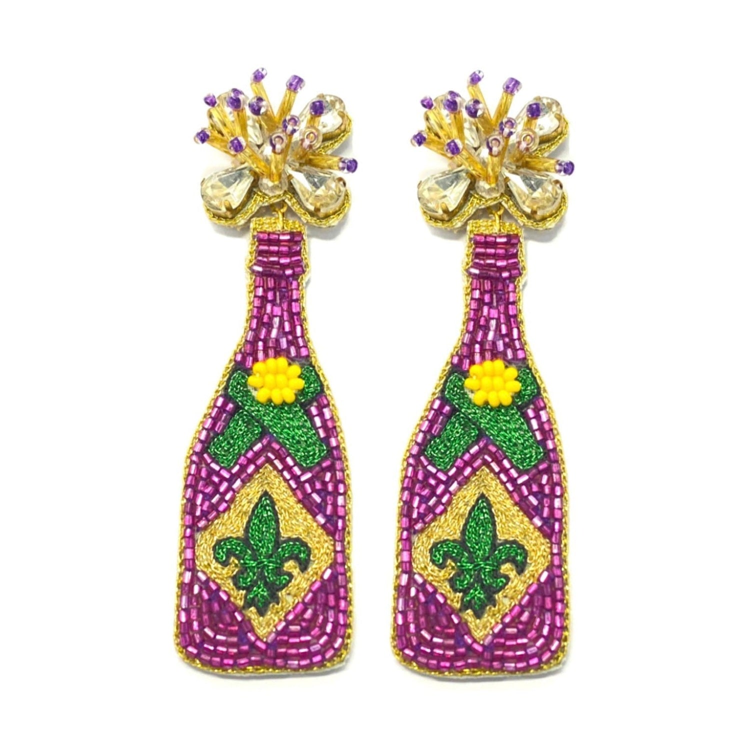MG Champagne Bottle Earrings