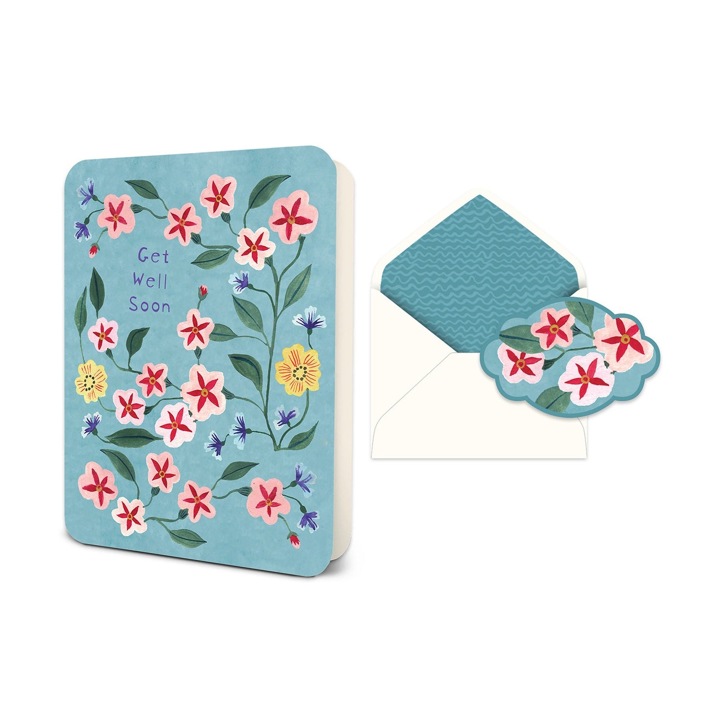 Get Well Soon Floral Deluxe Greeting Card