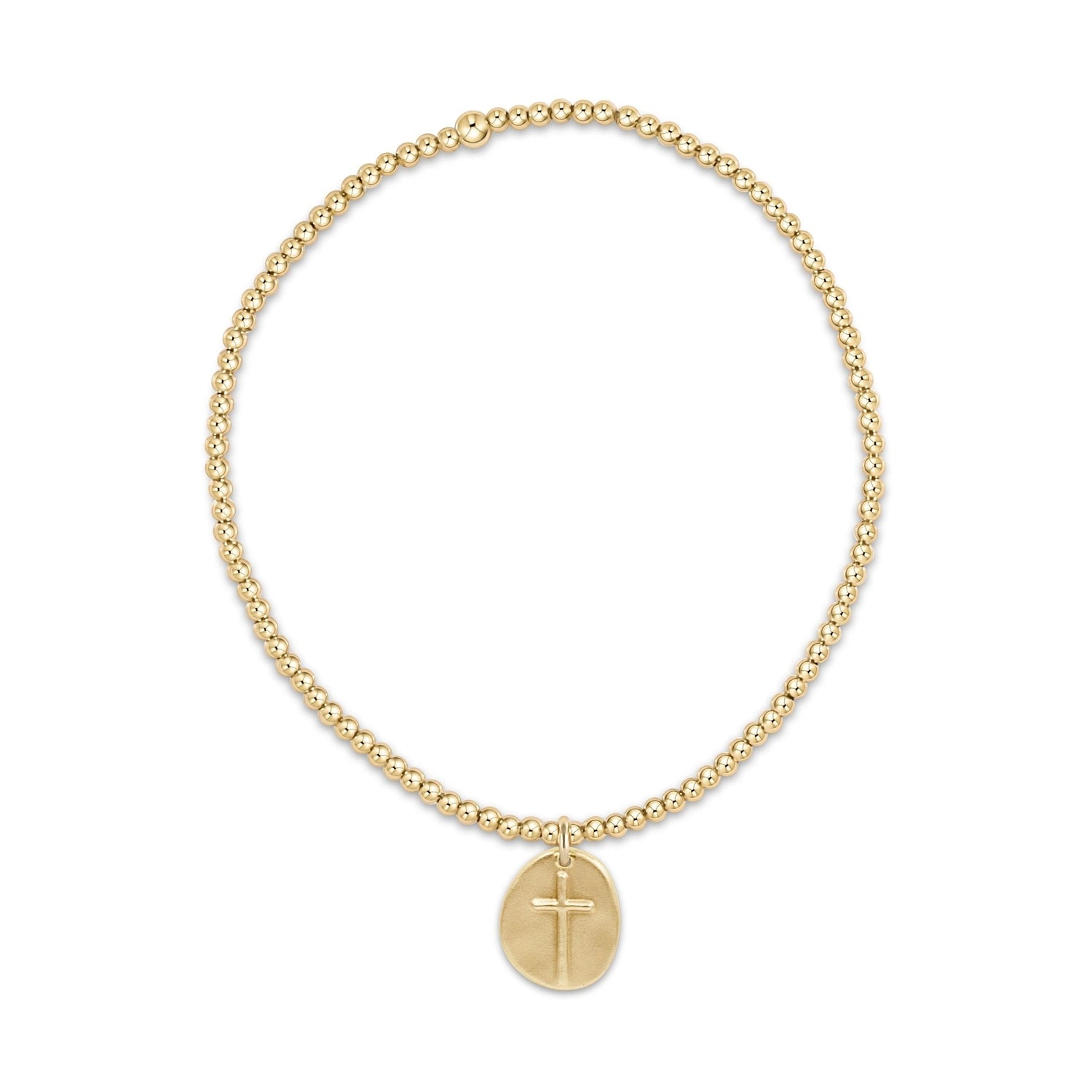 Gold 2mm Bracelet Inspire Small Gold Disc