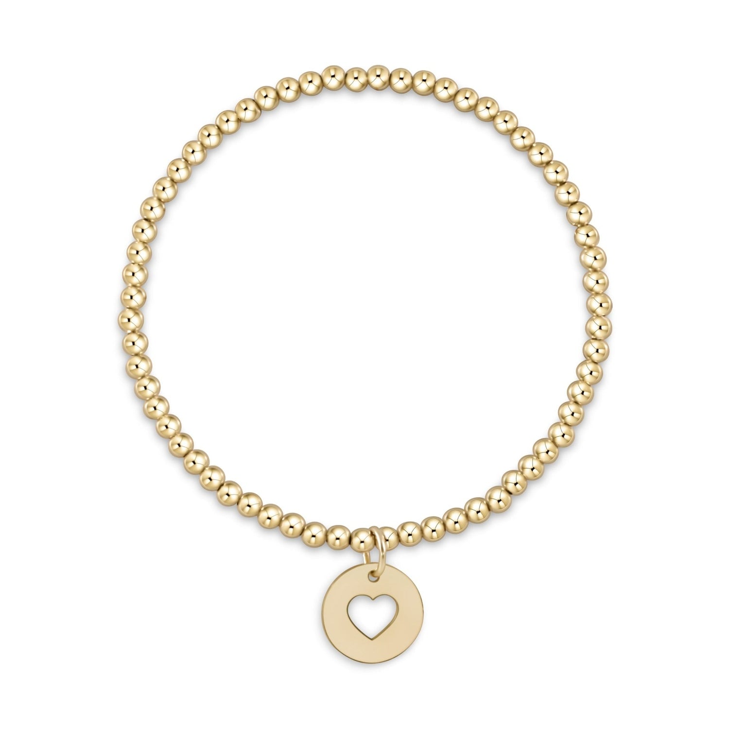 Gold 3mm Bracelet Love Gold Disc