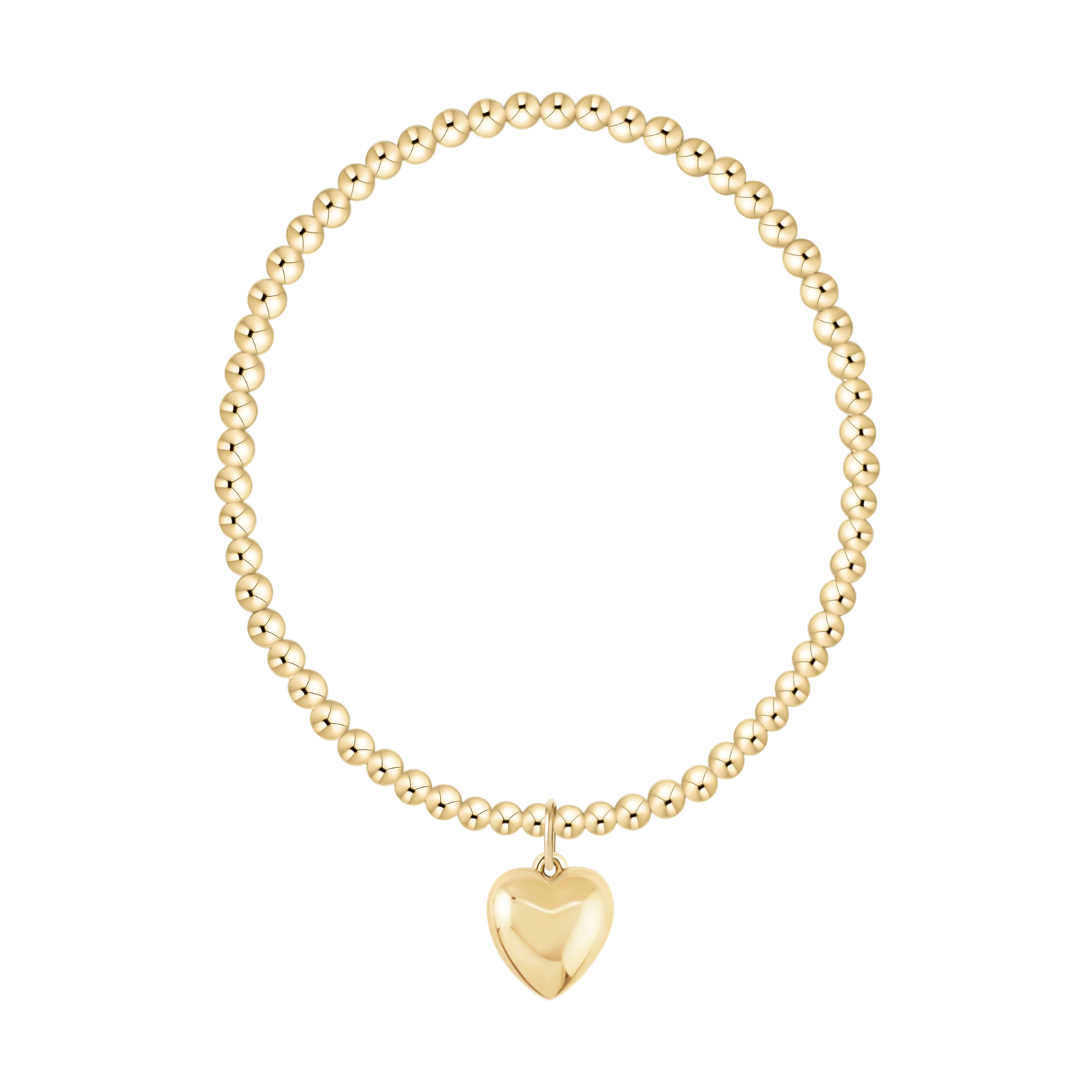 Gold 3mm Bracelet Love Plush Gold Charm