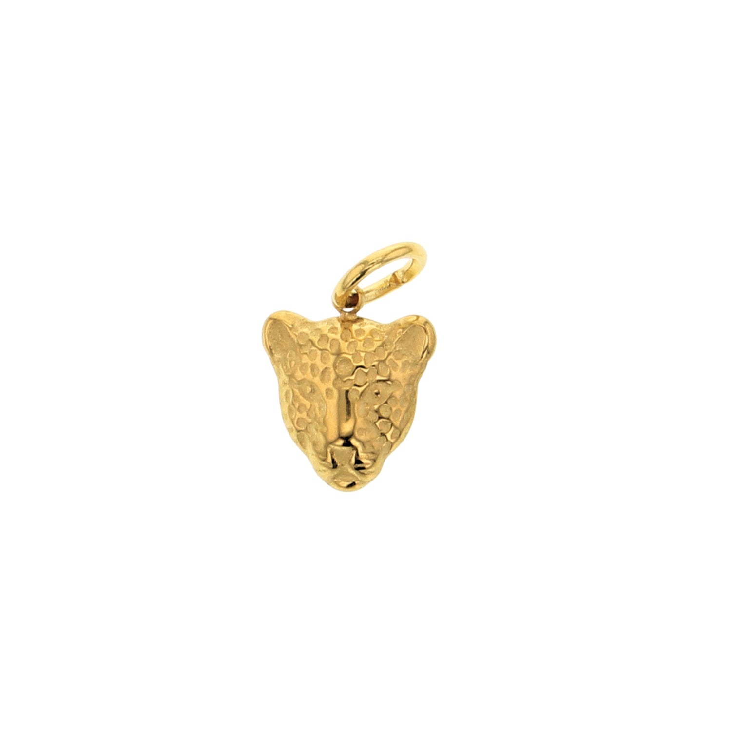 Gold Cheetah Head Charm