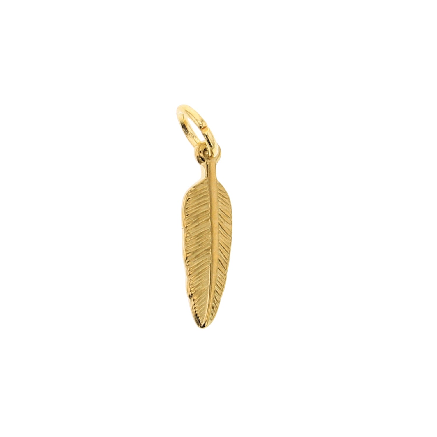 Gold Feather Charm