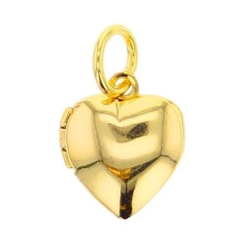 Gold Heart Locket Charm