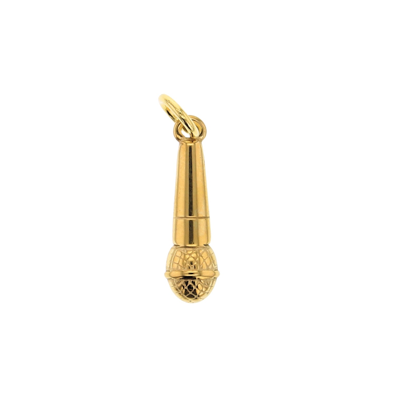 Gold Microphone Charm