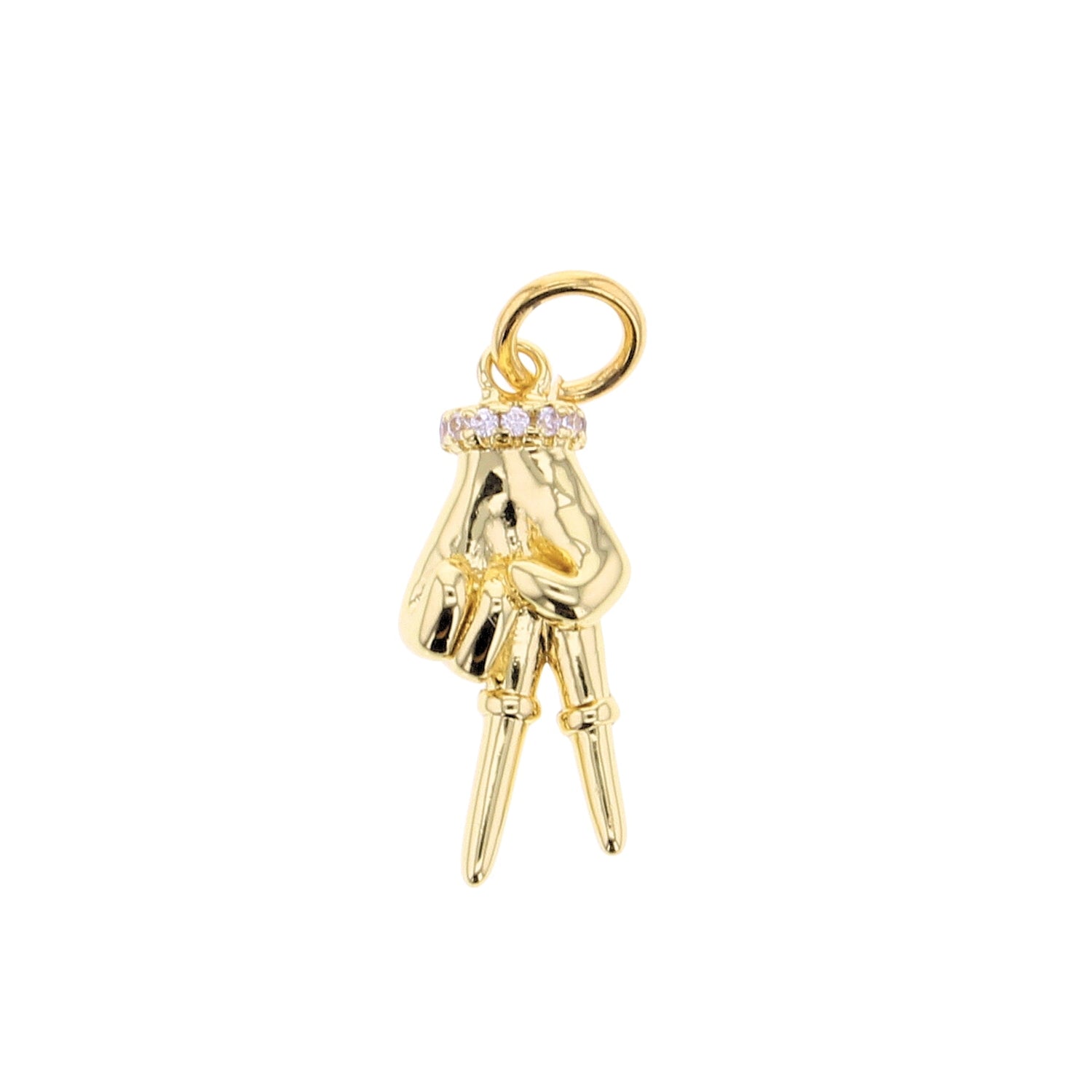 Gold "Peace" Hand Charm