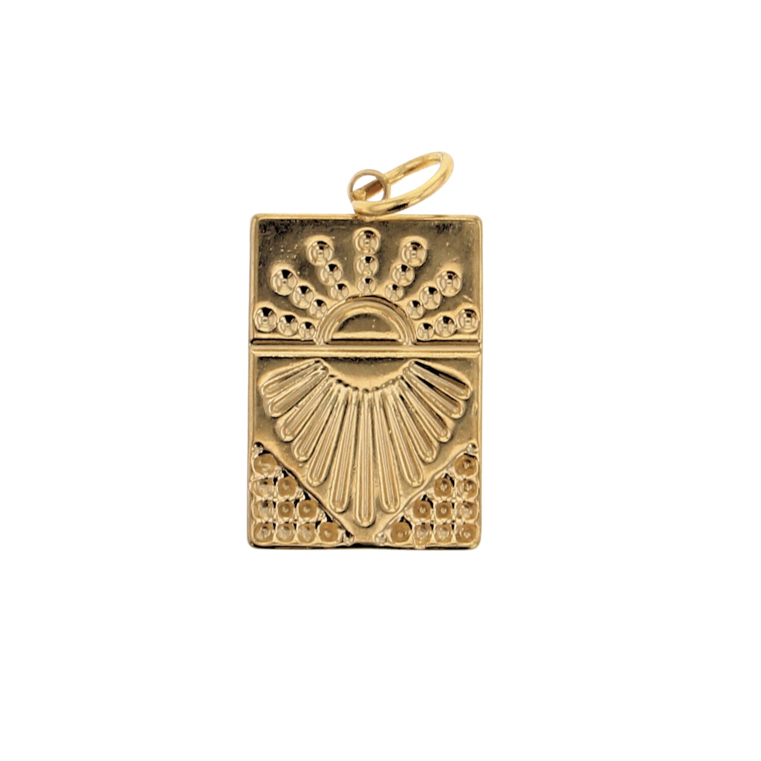 Gold Stamped Sunray Charm