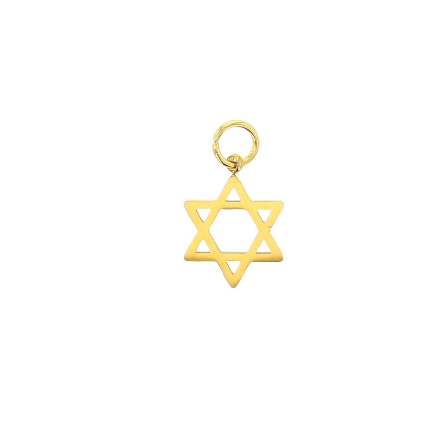 Gold Star of David Charm
