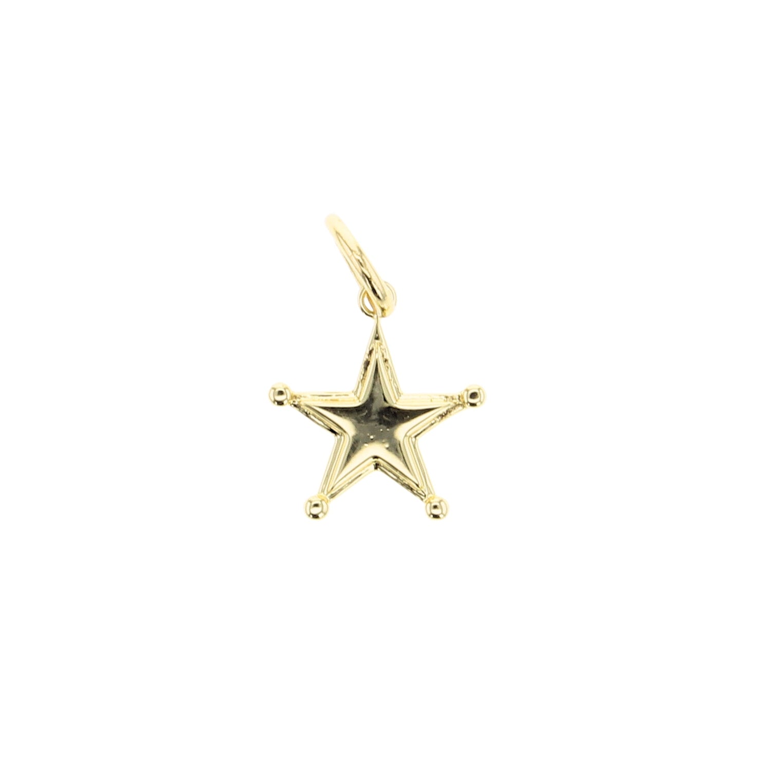 Gold Western Star with Points Charm