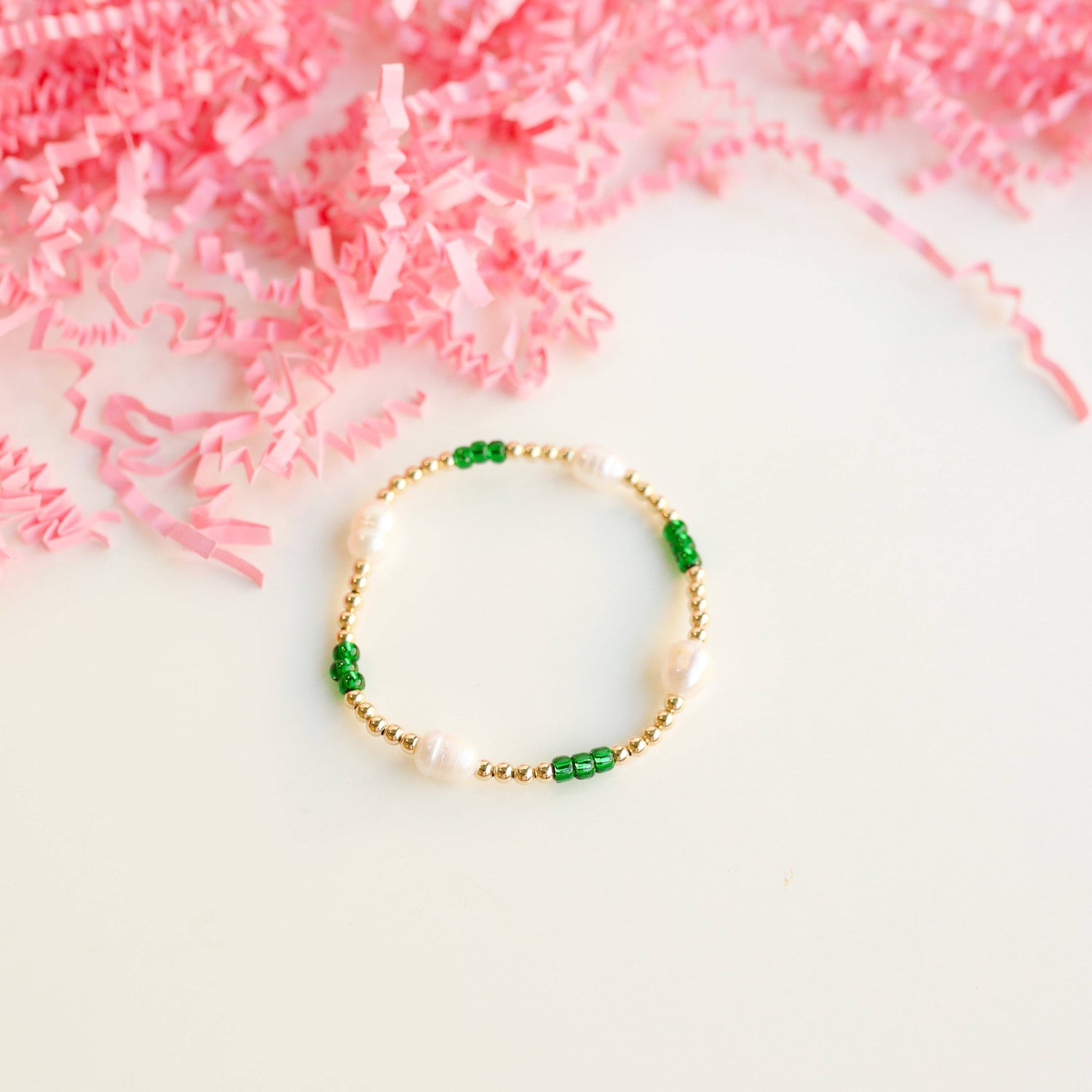 Green Pearl Poppi Bracelet (FINAL SALE)