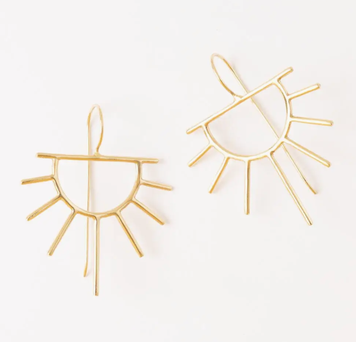 Gretchen Half Sun Threader Earrings