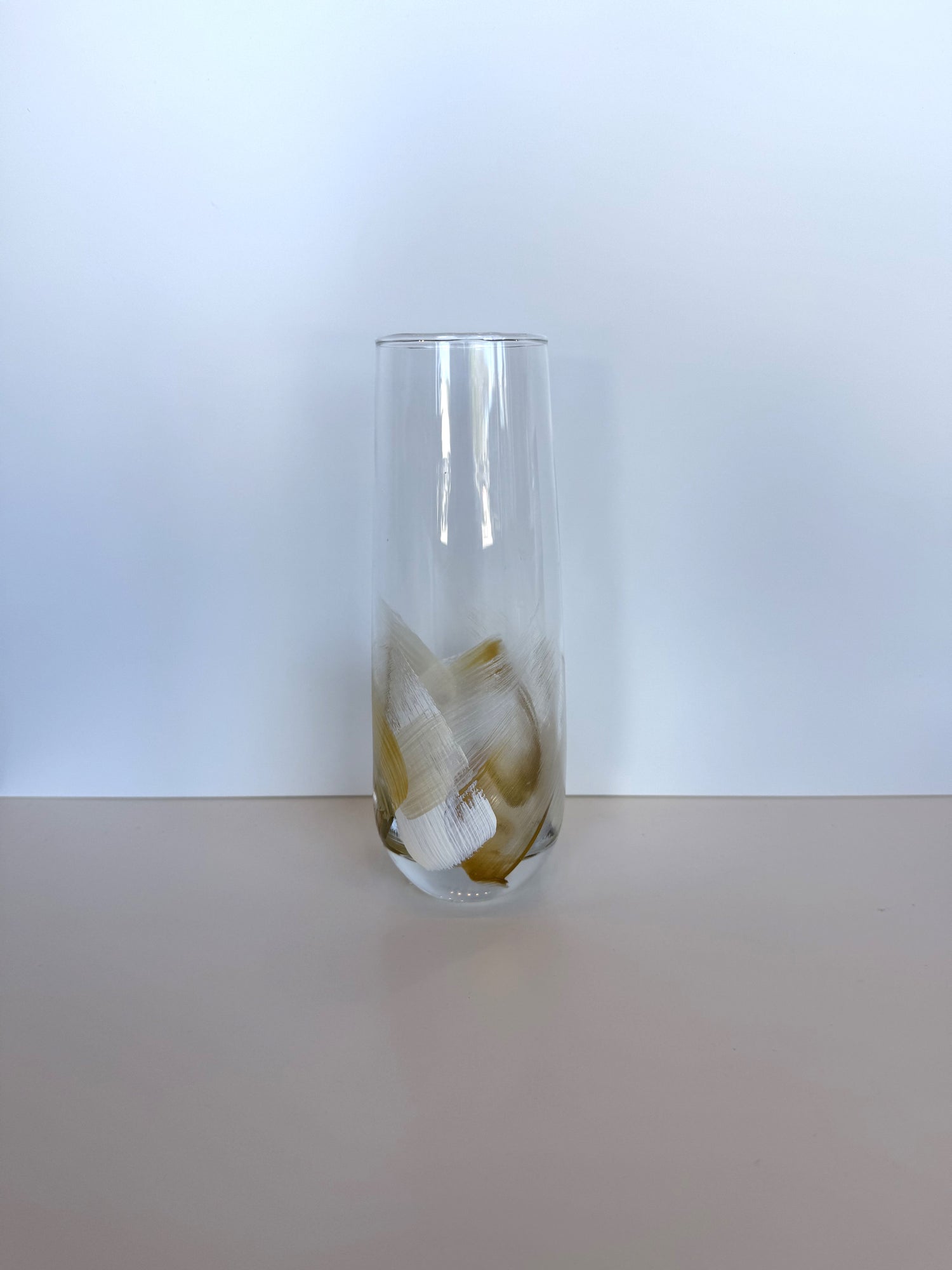 Hand-Painted Stemless Champagne Glass- Party