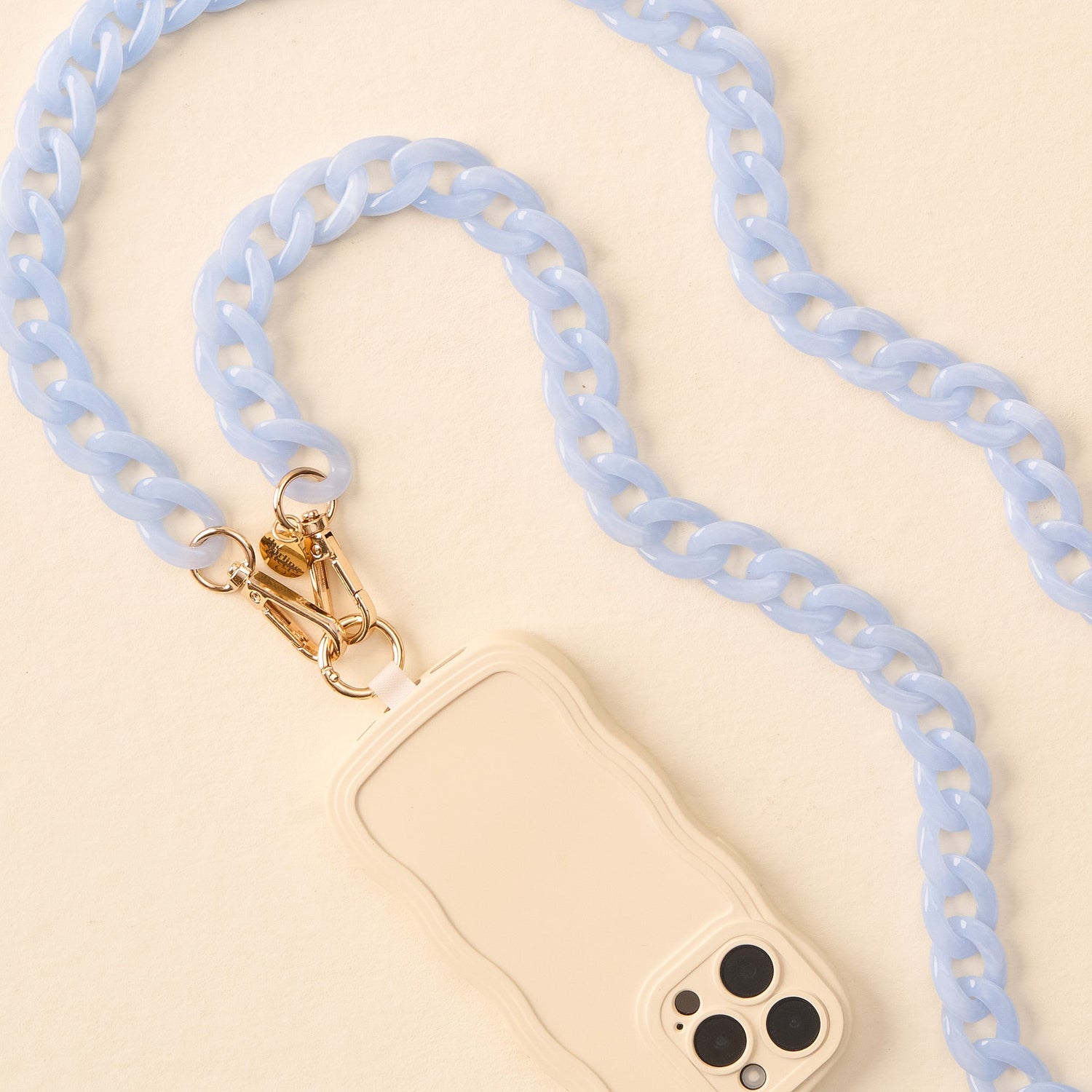 Hold the Phone Crossbody Chain-Marble Sky Blue