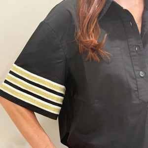 Saints Poplin Top