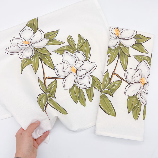 Magnolia Tea Towel