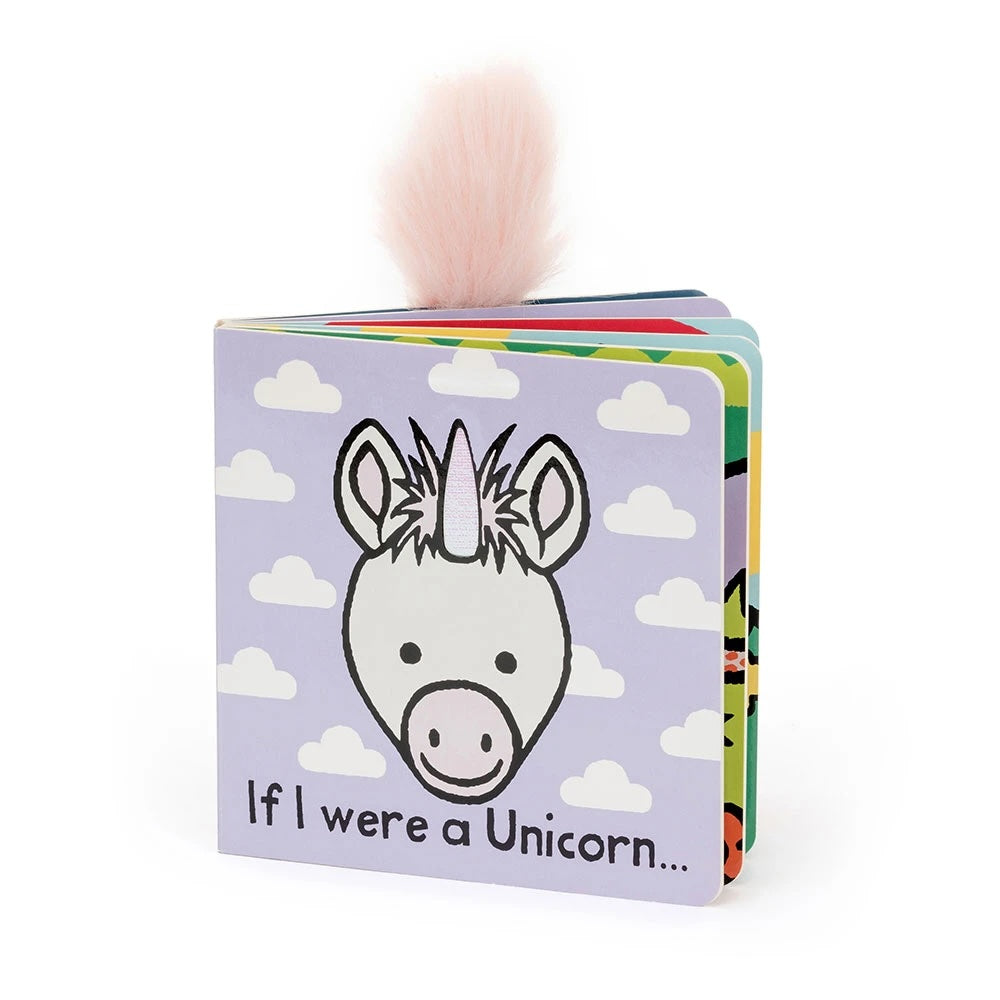 If I were a Unicorn board book with a pink faux fur tuft on top